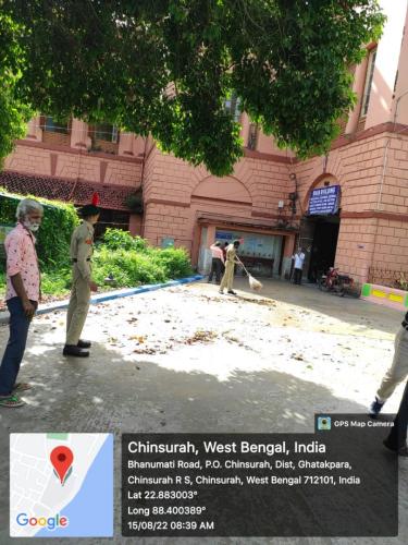 Sweeping by NCC cadets on 15th Aug, 2022